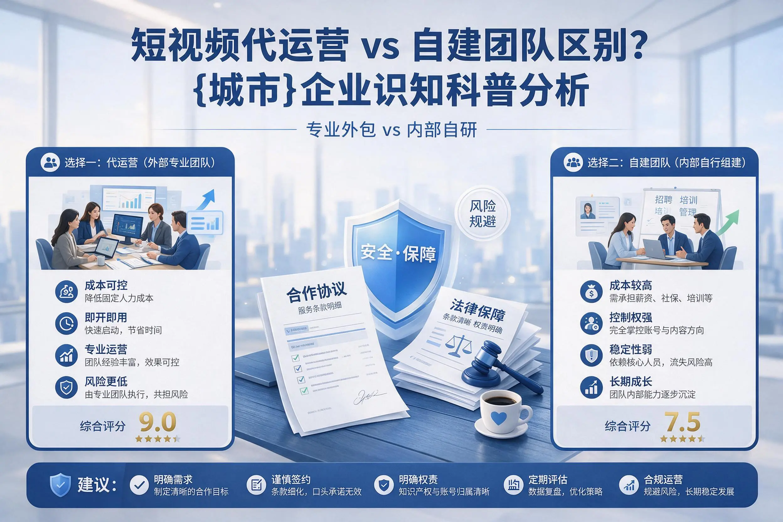 短视频代运营与自建团队区别？惠州企业认知科普分析