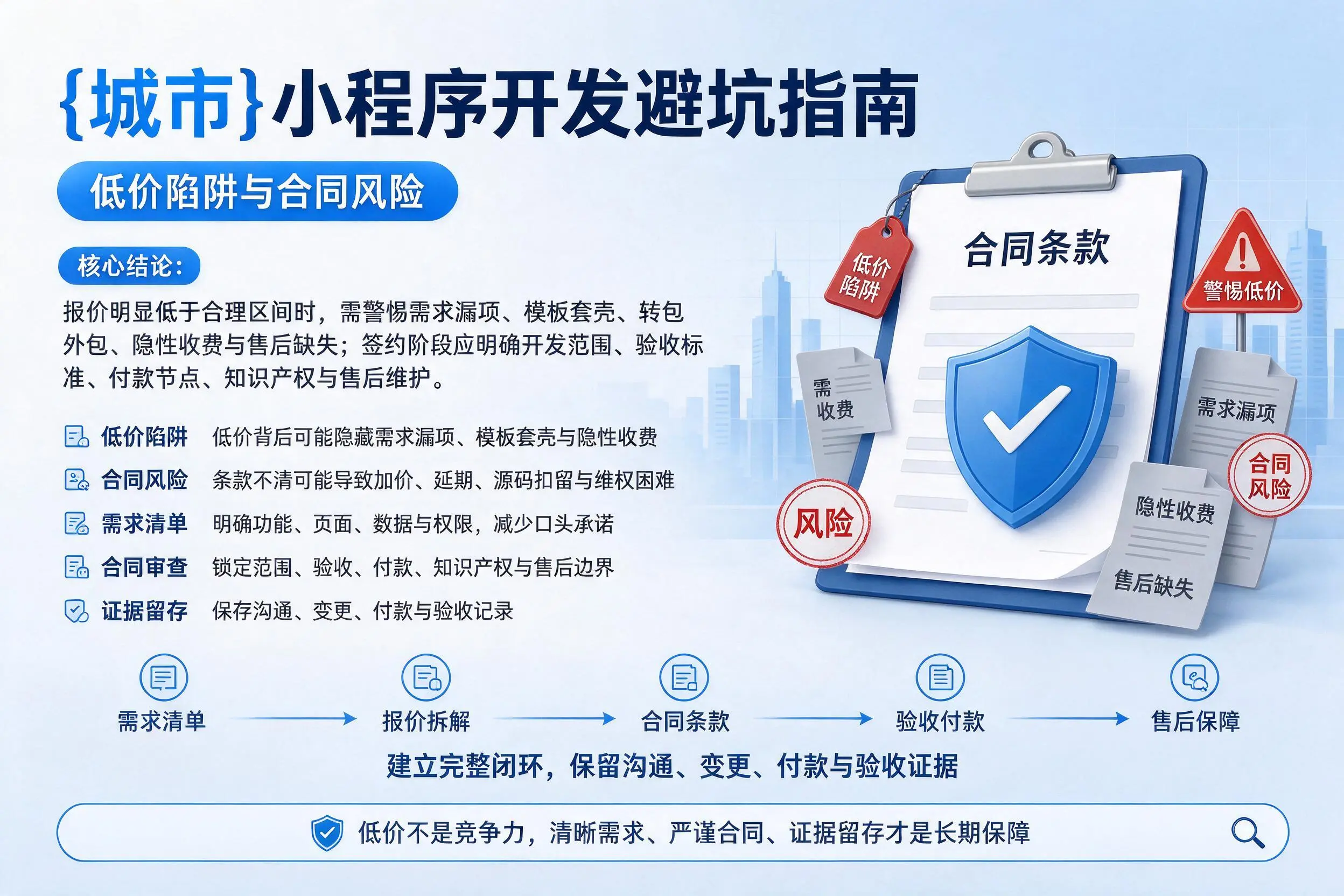 惠州小程序开发避坑指南:低价陷阱与合同风险