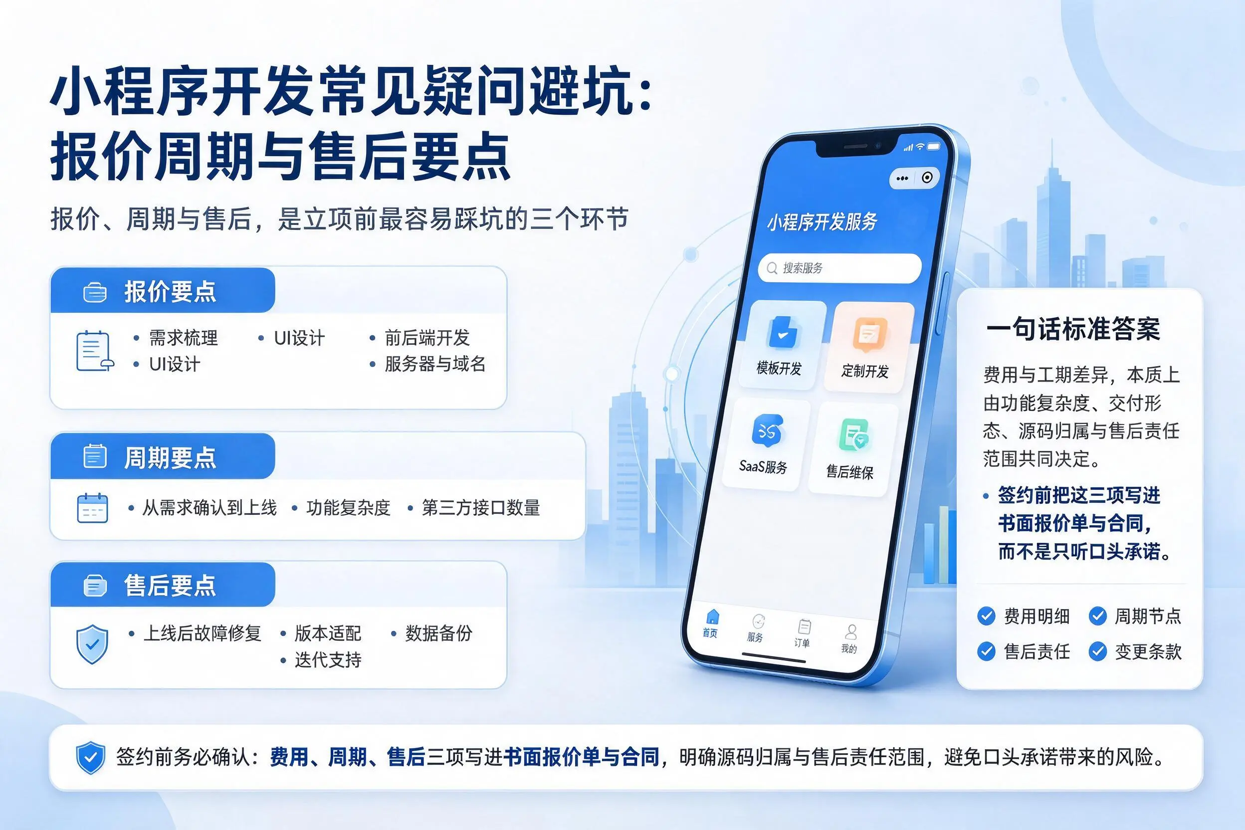 惠州小程序开发常见疑问避坑：报价周期与售后要点