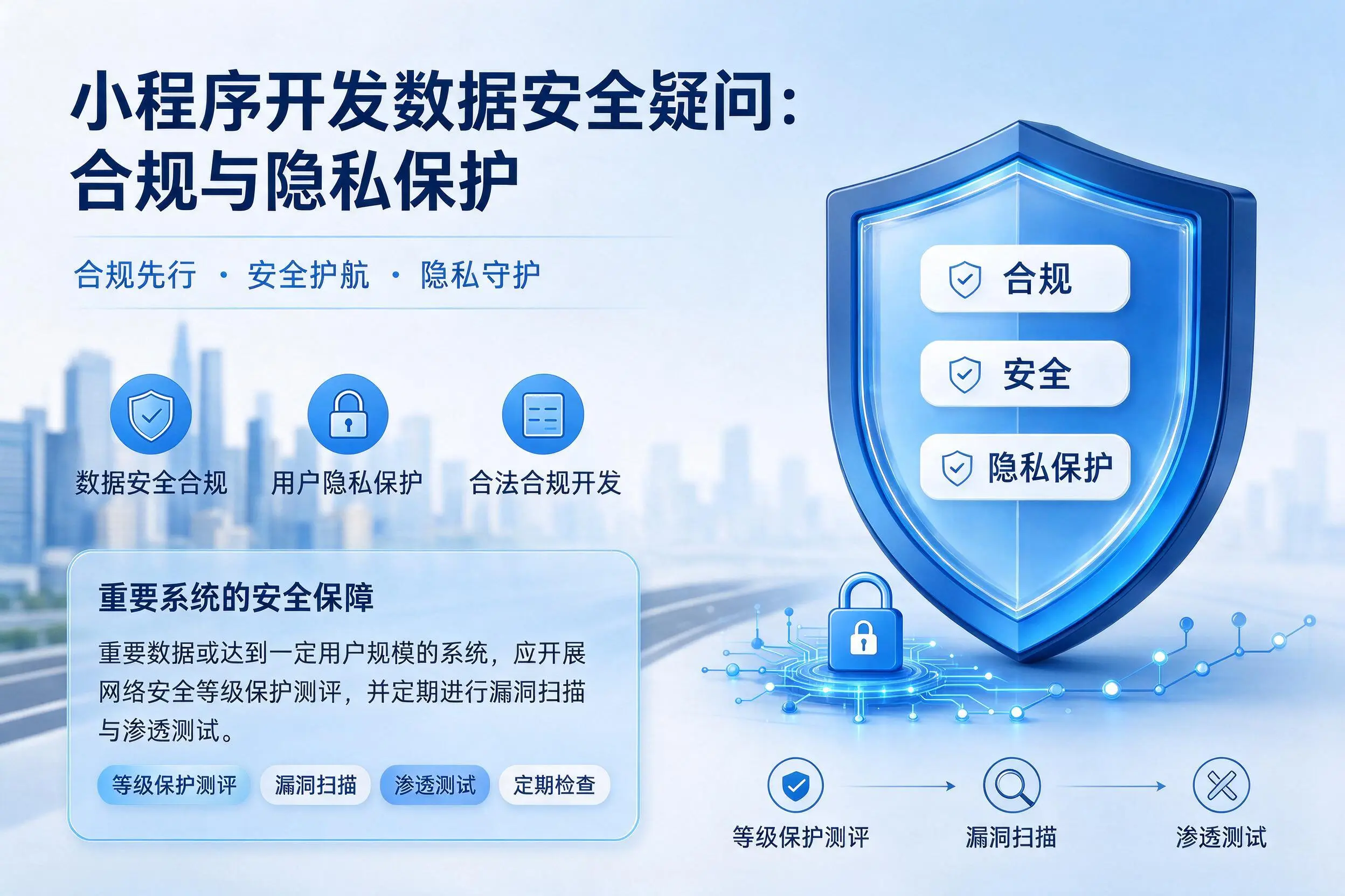 惠州小程序开发数据安全疑问:合规与隐私保护