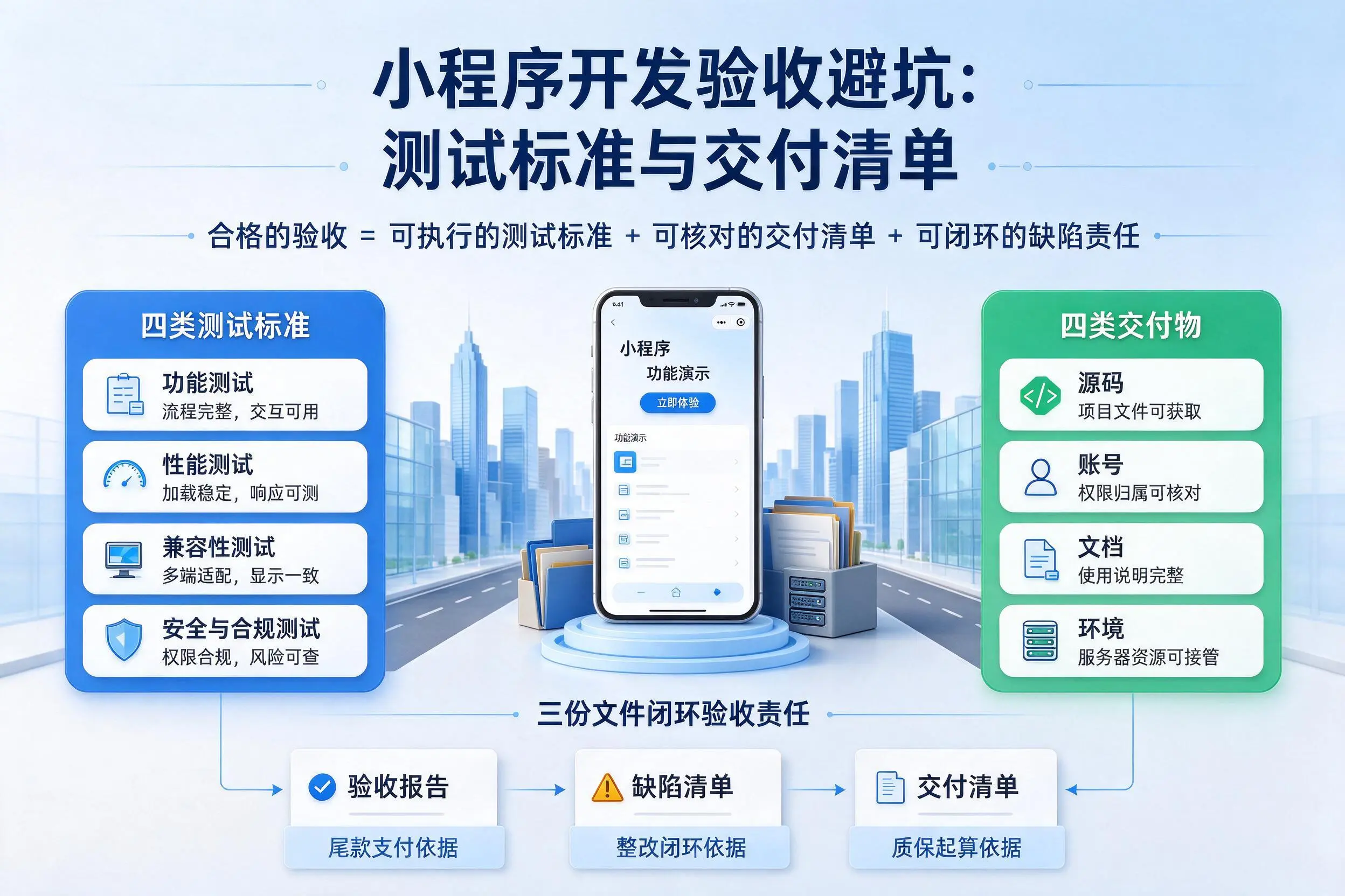 惠州小程序开发验收避坑:测试标准与交付清单