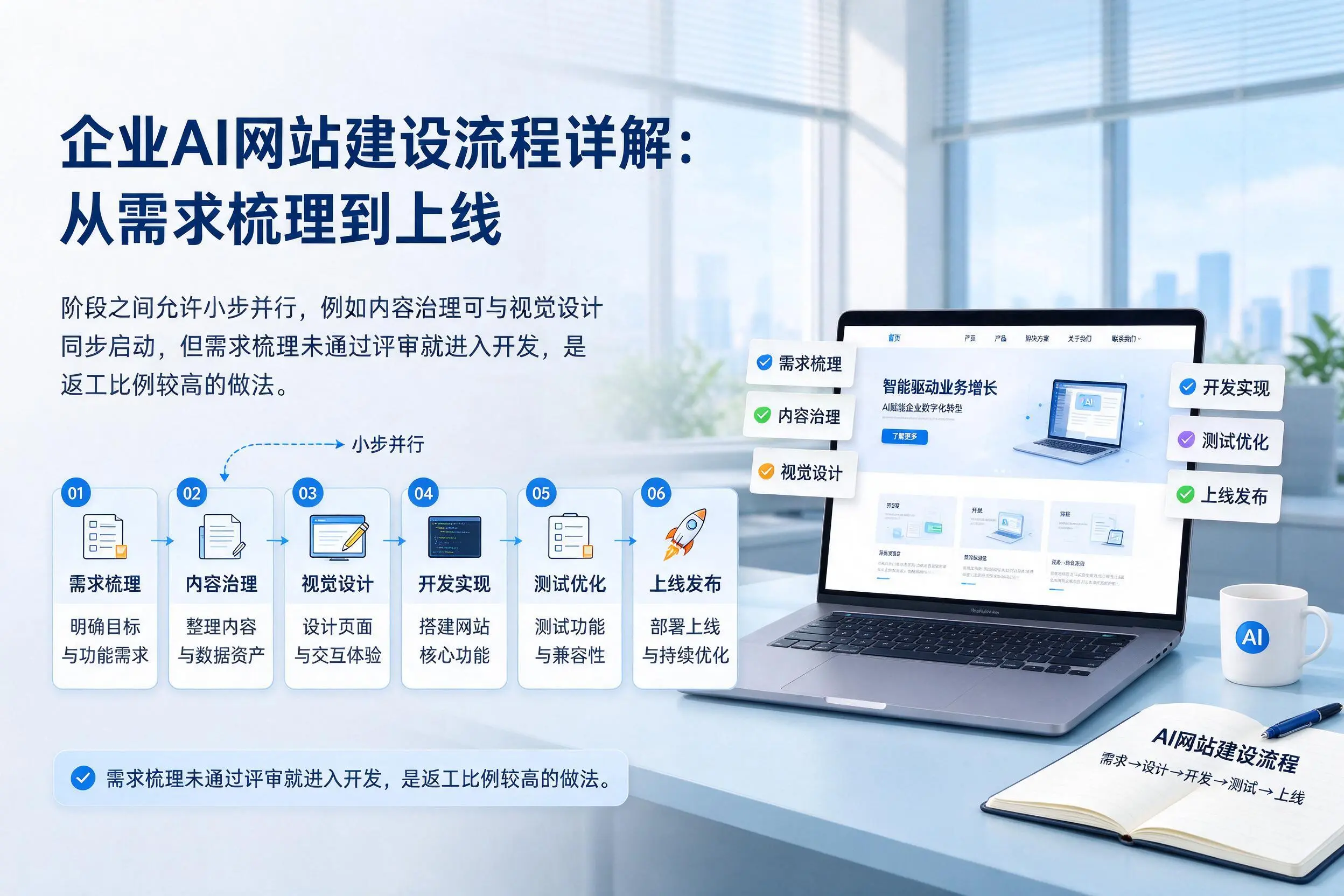 惠州企业AI网站建设流程详解:从需求梳理到上线