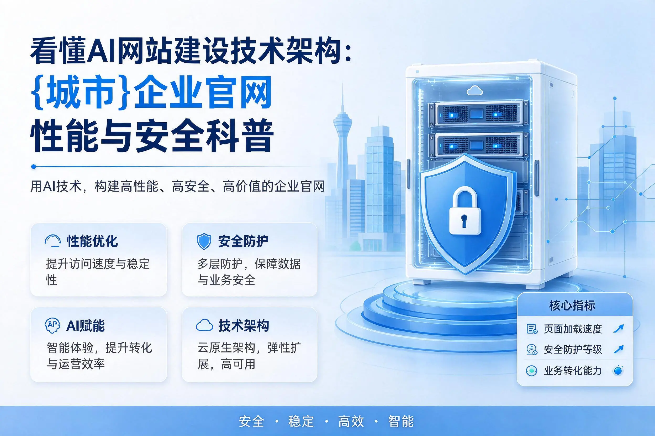 看懂AI网站建设技术架构:惠州企业官网性能与安全科普