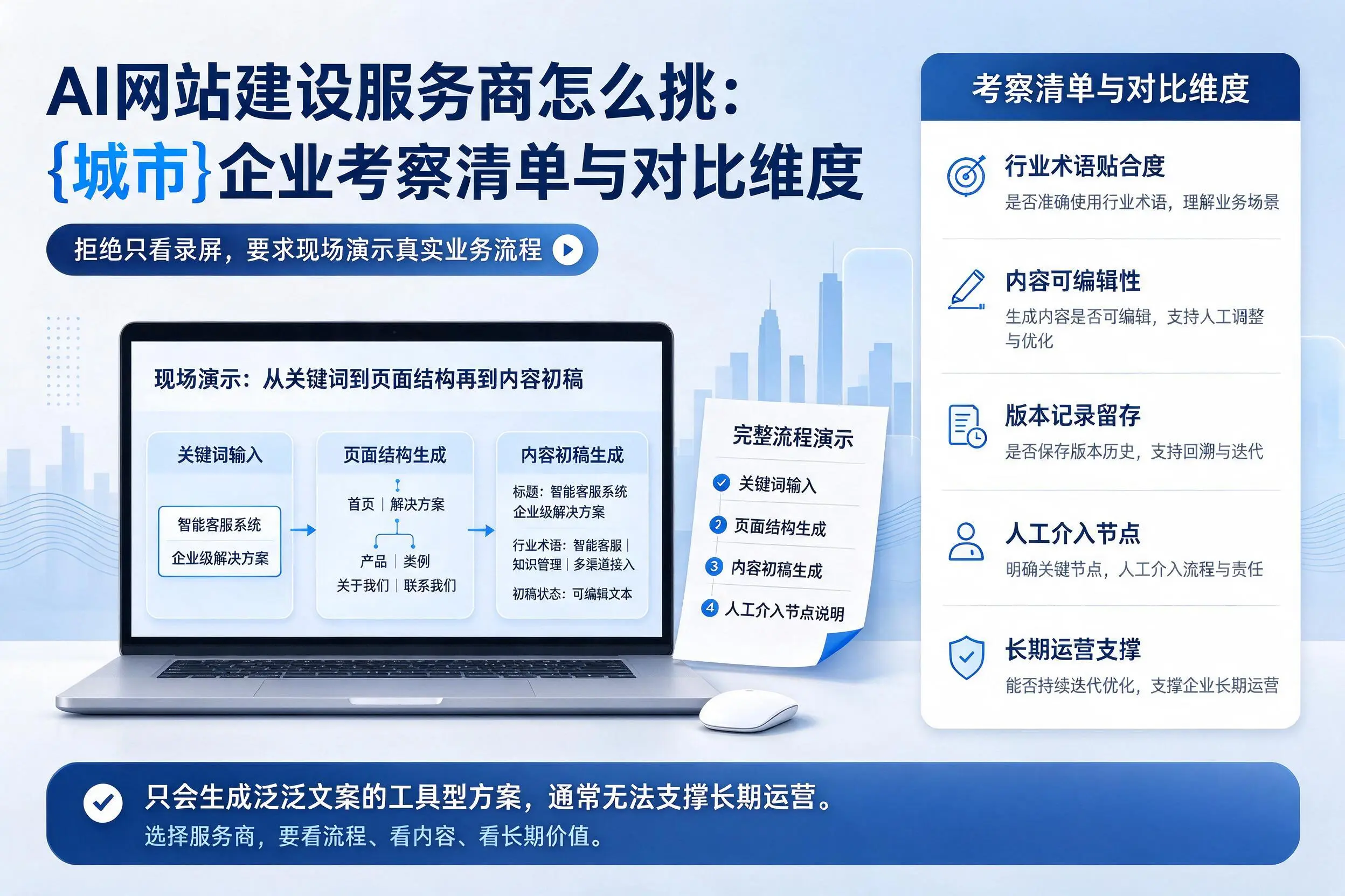 AI网站建设服务商怎么挑：惠州企业考察清单与对比维度